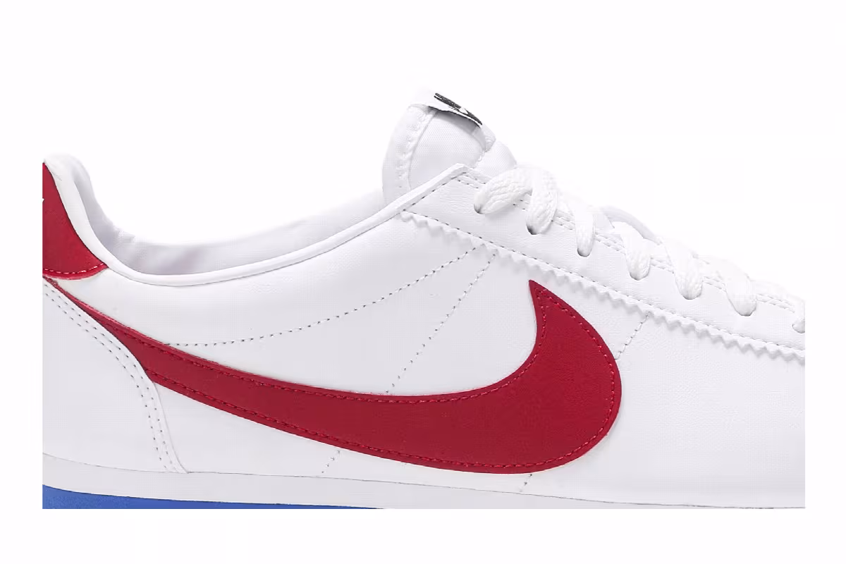 Nike Women's Classic Cortez Leather White Red, view 3