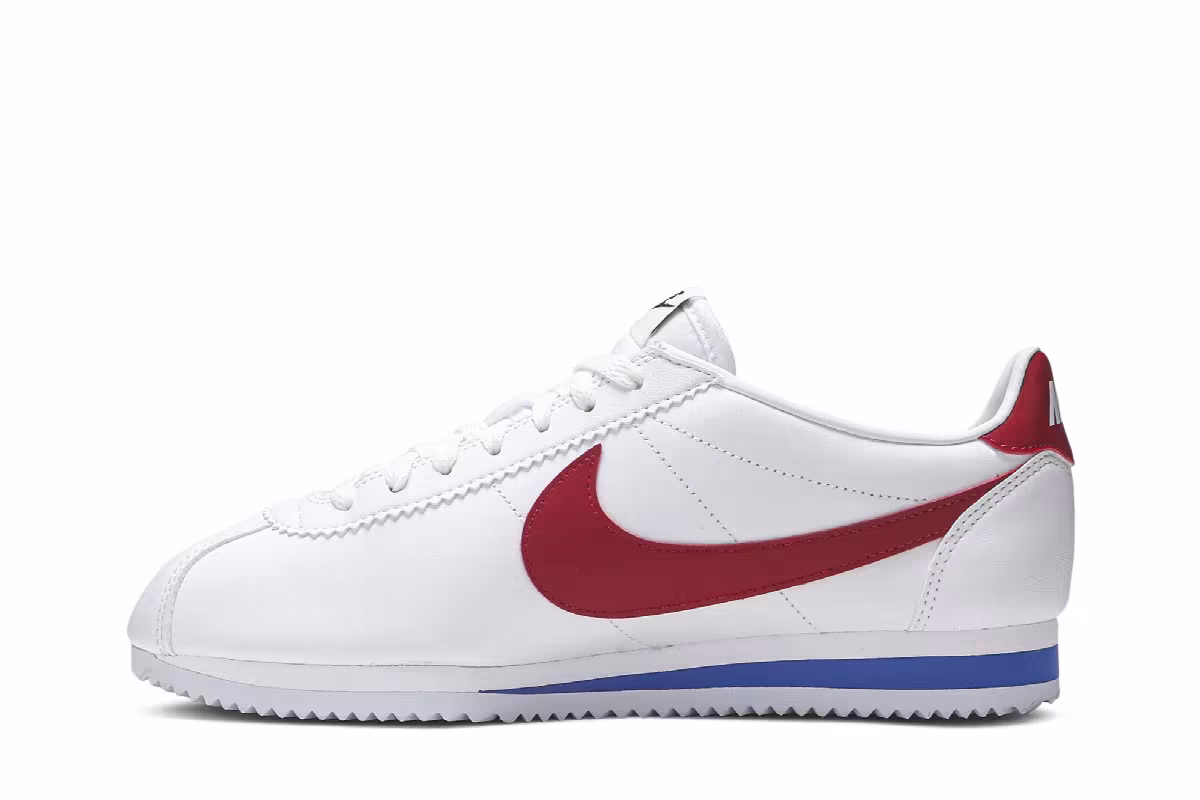 Nike Women's Classic Cortez Leather White Red, view 4