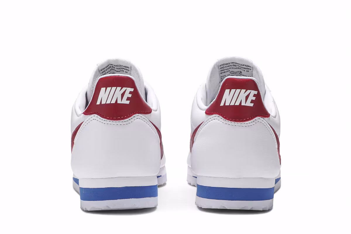 Nike Women's Classic Cortez Leather White Red, view 7