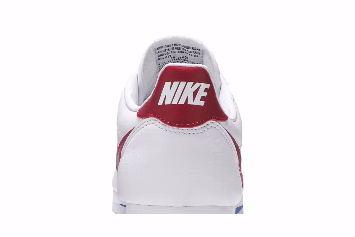 Nike Women's Classic Cortez Leather White Red, view 8