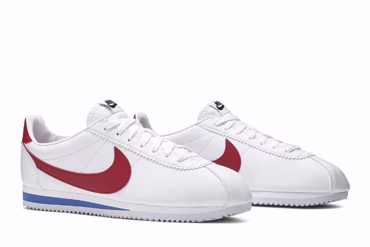 Nike Women's Classic Cortez Leather White Red, view 9