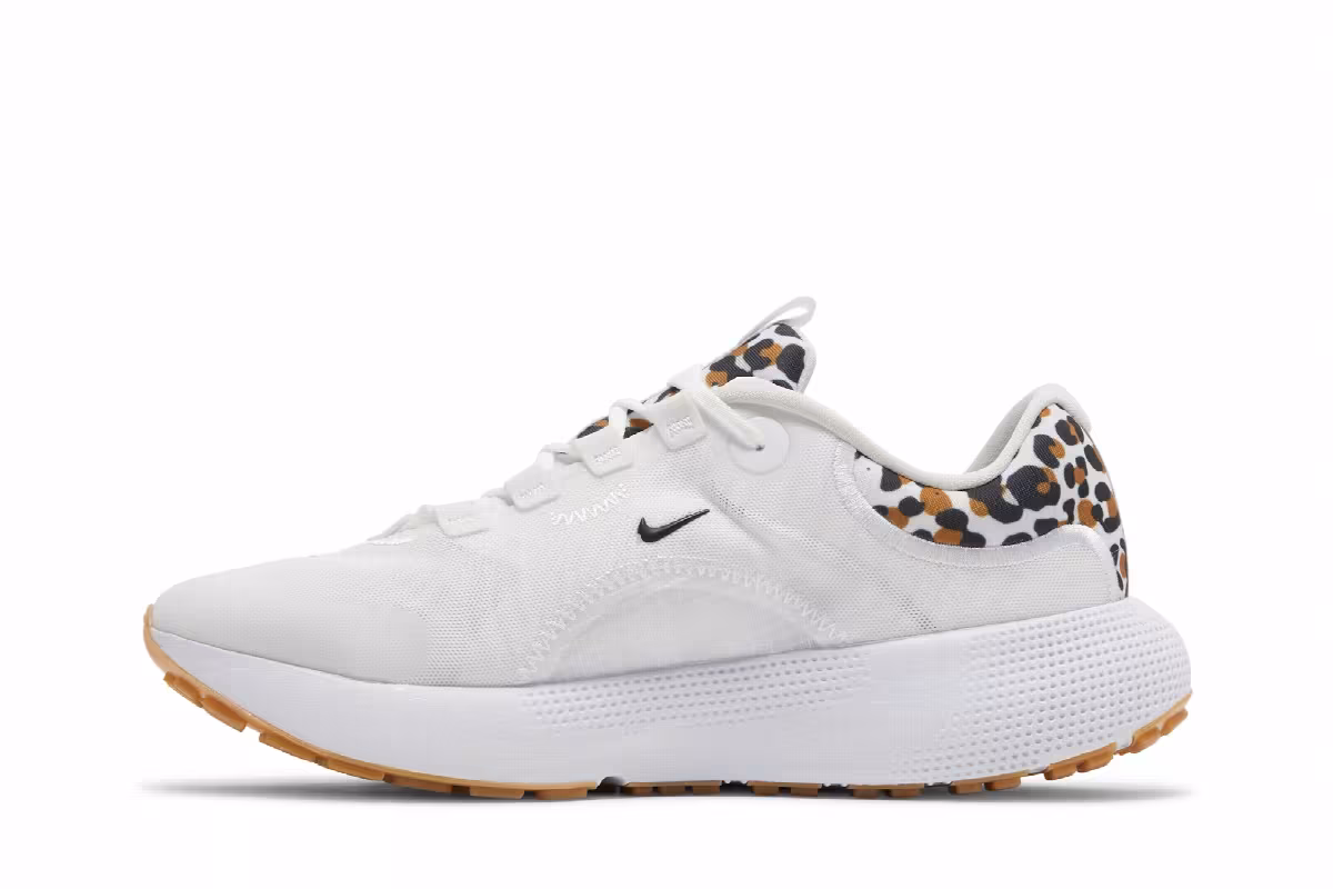 Nike Women's React Escape Run White Leopard, view 4