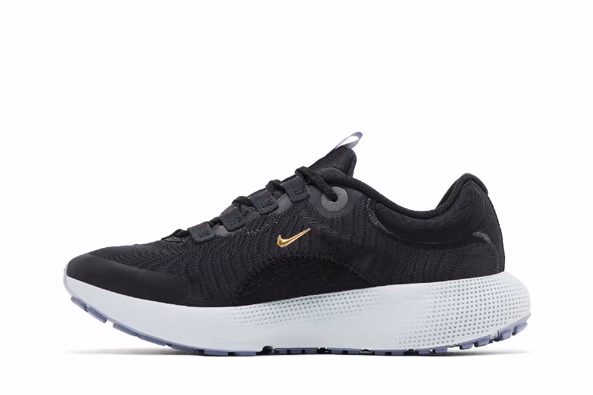 Nike Women's React Escape Run Dark Smoke Grey Metallic Gold Coin, view 4