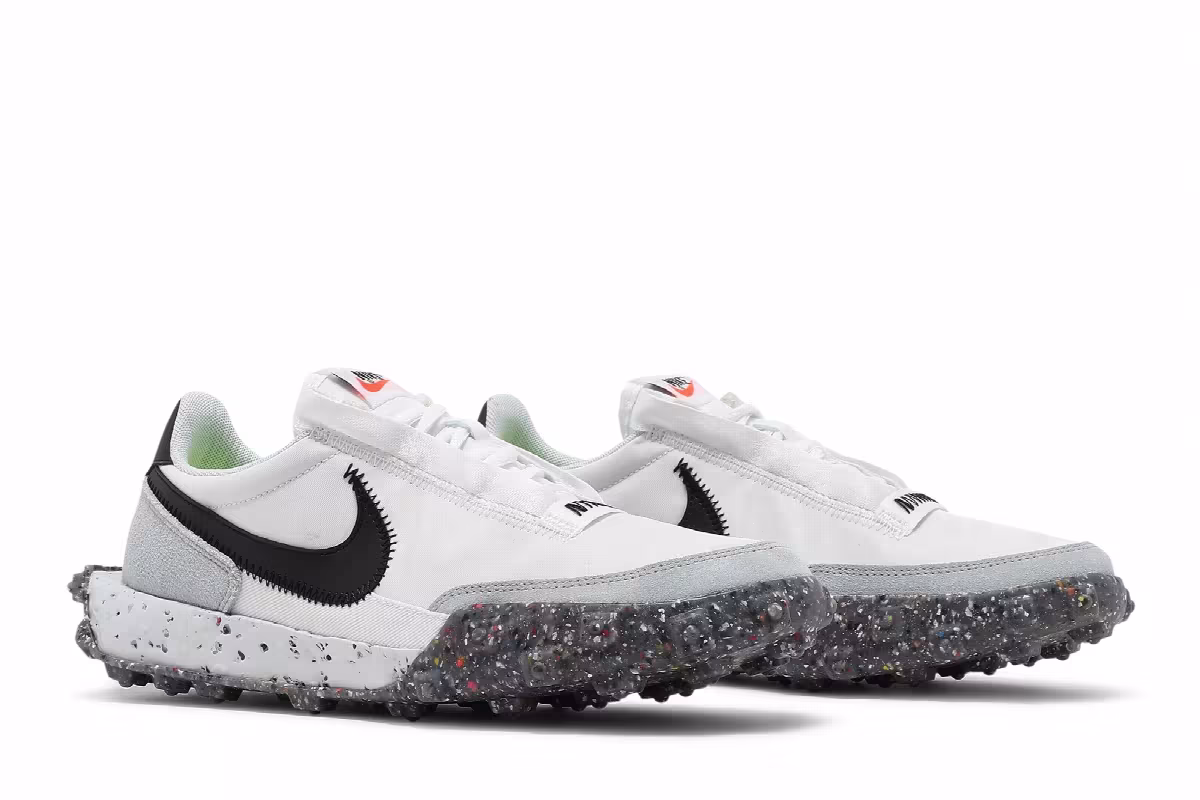 Nike Women's Waffle Racer Crater White Black, view 9