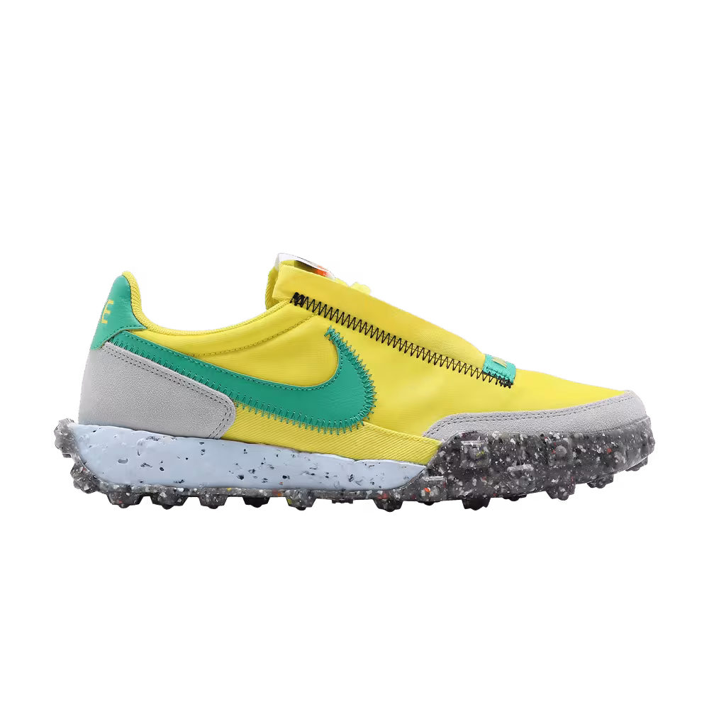 Nike Women's Waffle Racer Crater Yellow Strike Roma Green