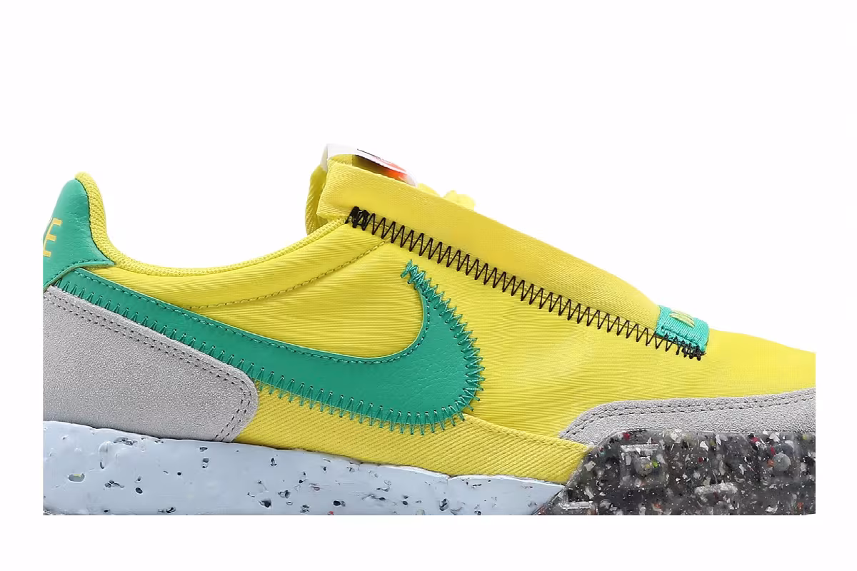 Nike Women's Waffle Racer Crater Yellow Strike Roma Green, view 3