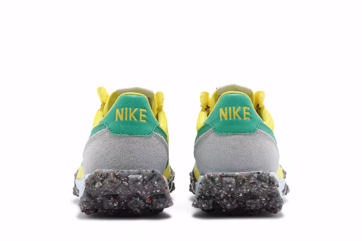 Nike Women's Waffle Racer Crater Yellow Strike Roma Green, view 7