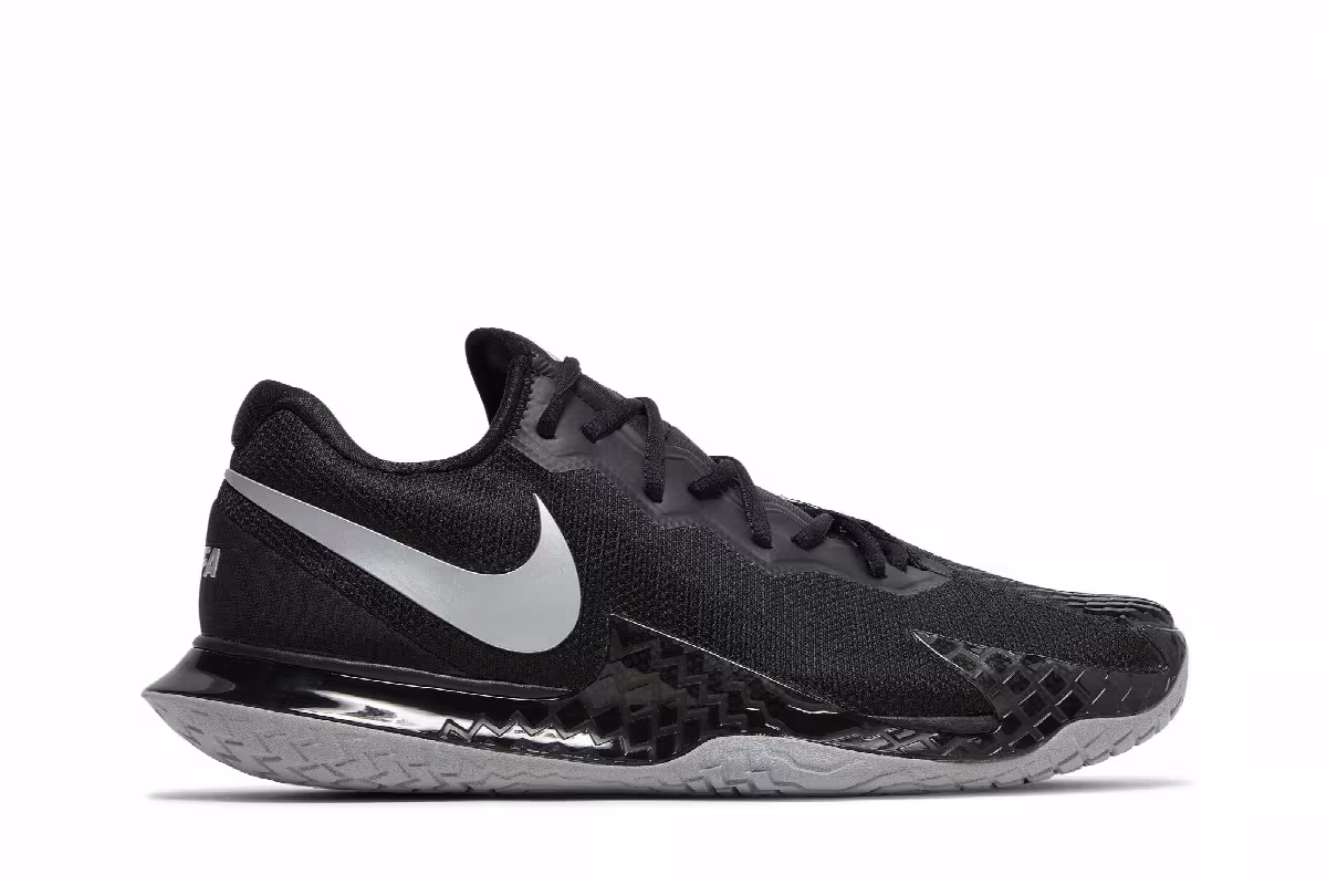 Nike Zoom Vapor Cage 4 Rafa Black Metallic Silver, view 2