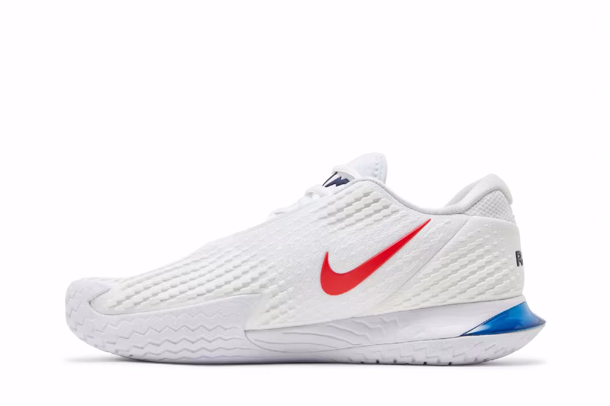 NikeCourt Zoom Vapor Cage 4 Rafa White Binary Blue Red, view 4