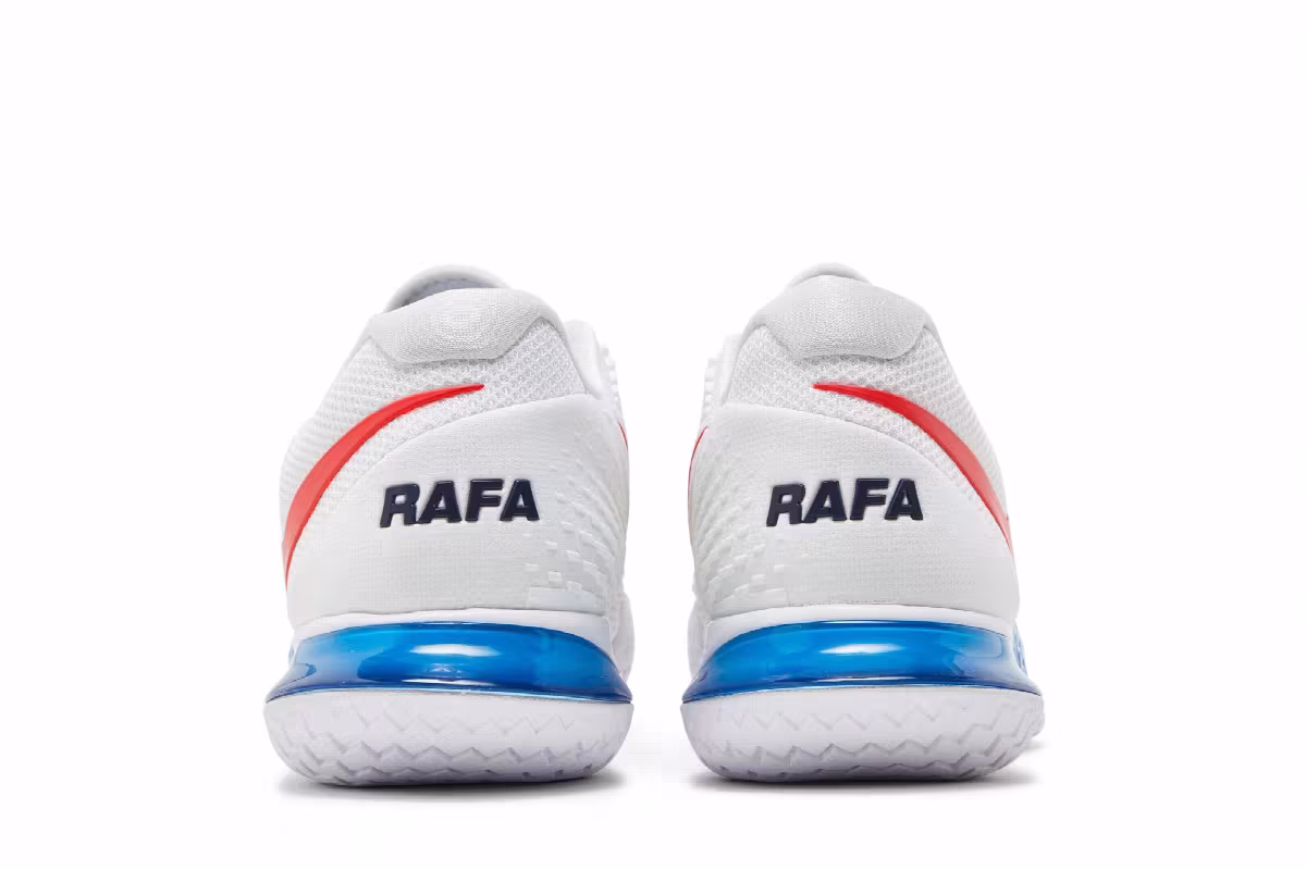 NikeCourt Zoom Vapor Cage 4 Rafa White Binary Blue Red, view 7