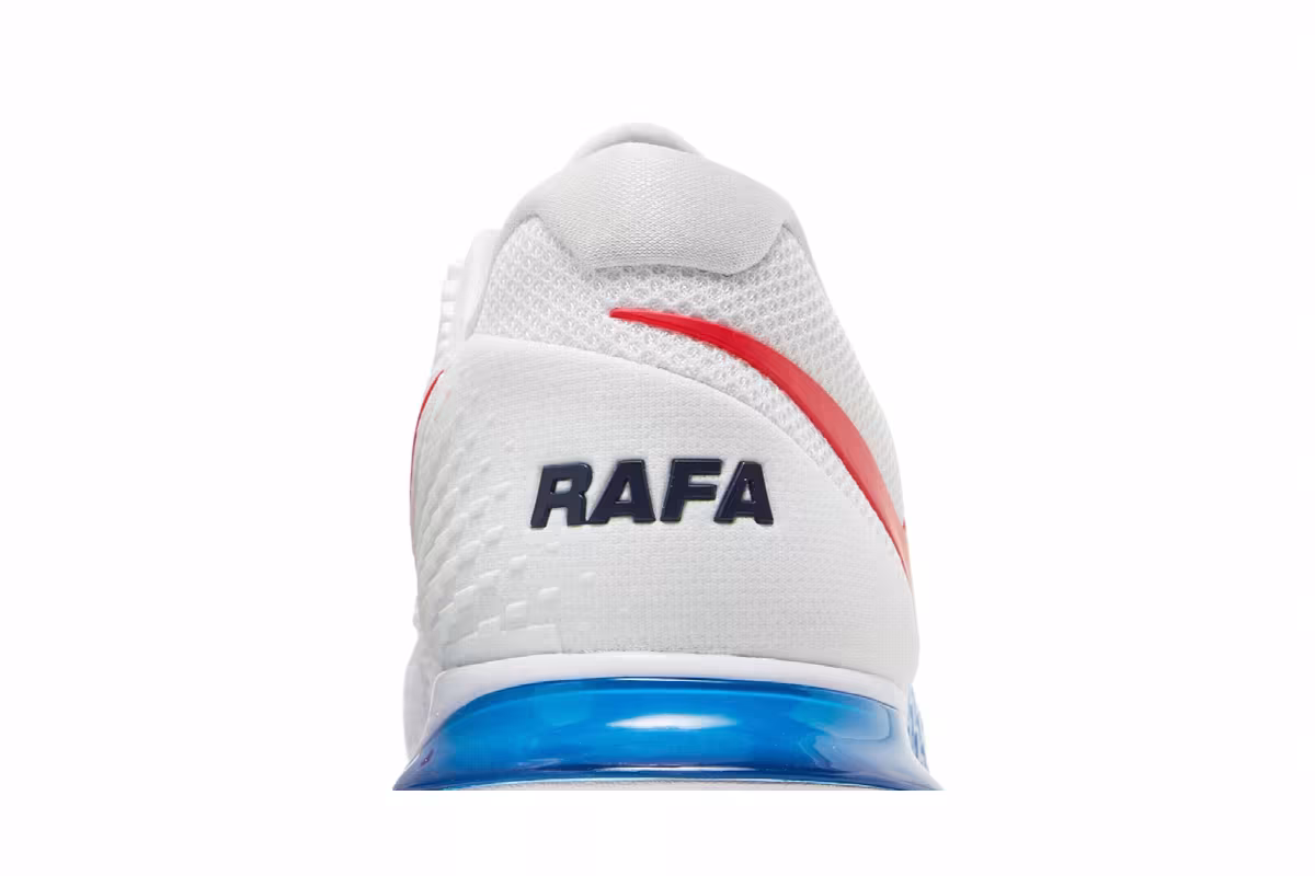 NikeCourt Zoom Vapor Cage 4 Rafa White Binary Blue Red, view 8
