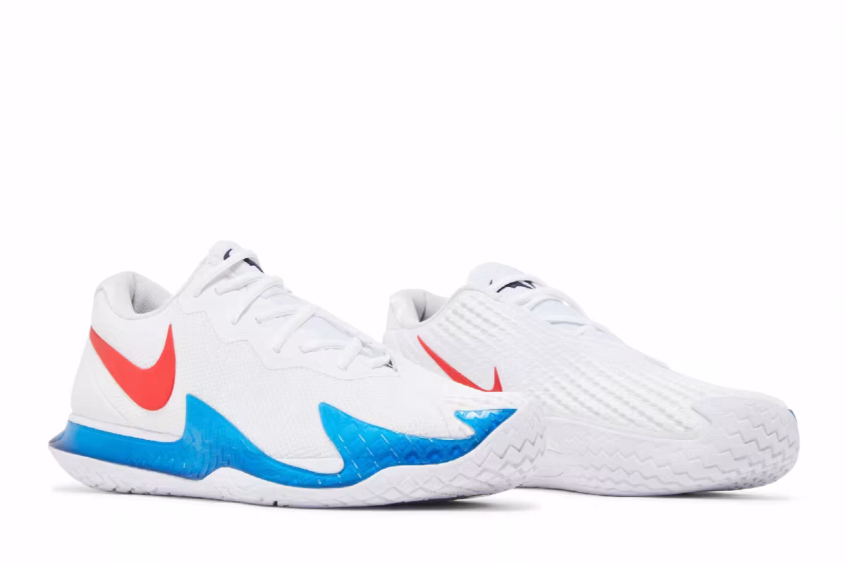 NikeCourt Zoom Vapor Cage 4 Rafa White Binary Blue Red, view 9