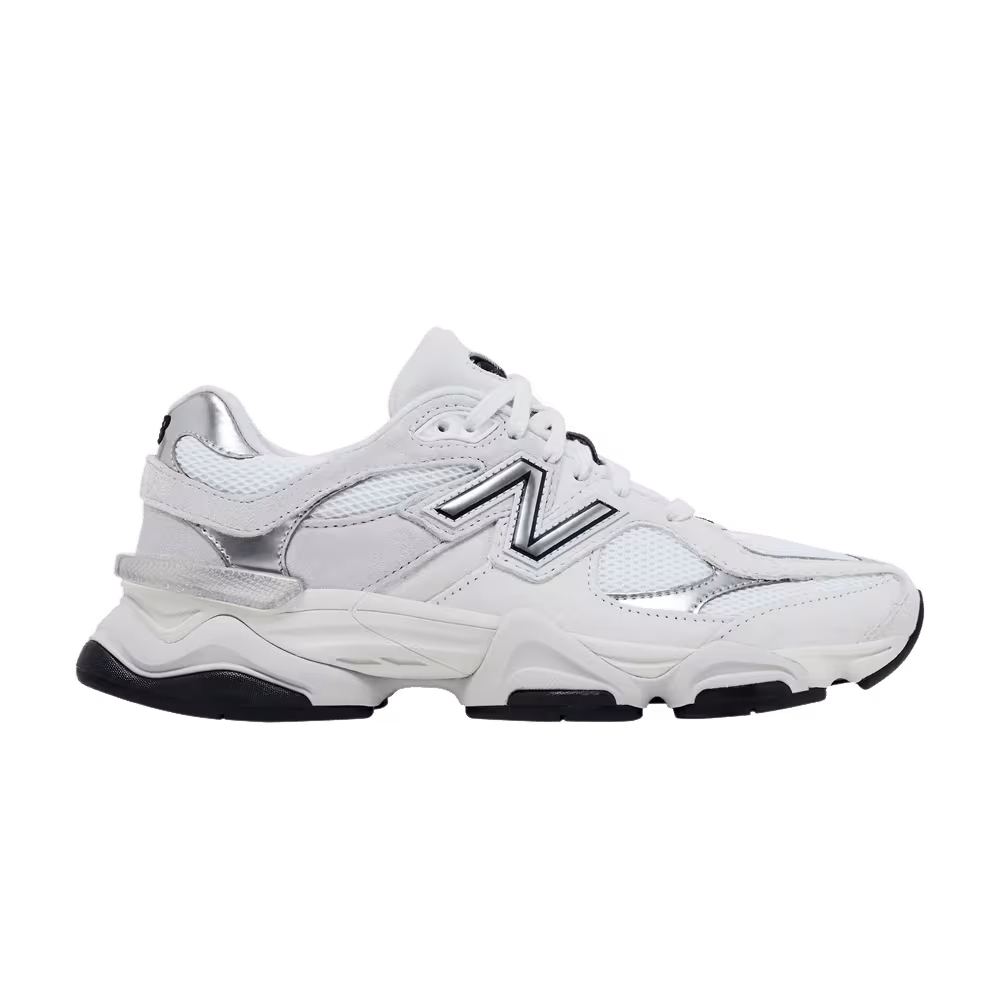 New Balance 9060 White Black Metallic Silver