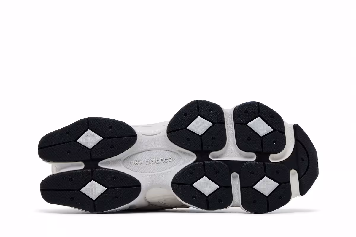 New Balance 9060 White Black Metallic Silver, view 5