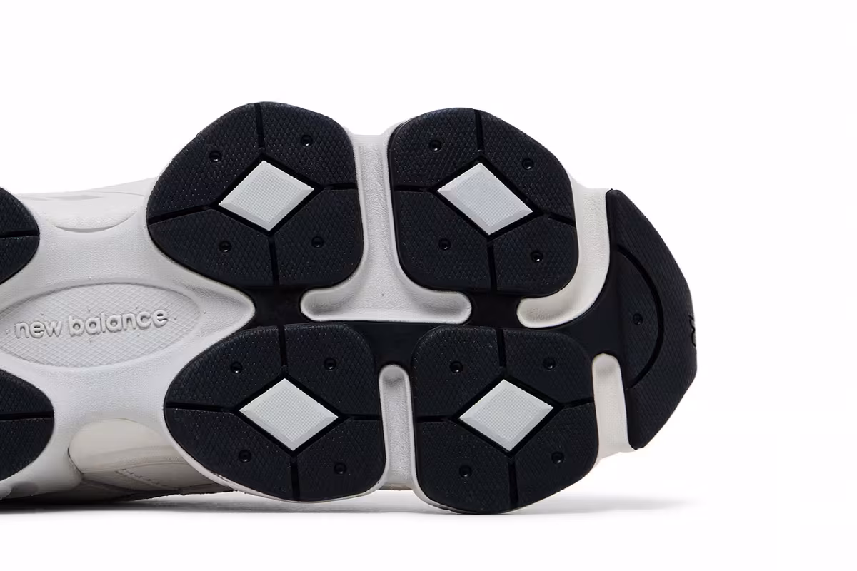 New Balance 9060 White Black Metallic Silver, view 6