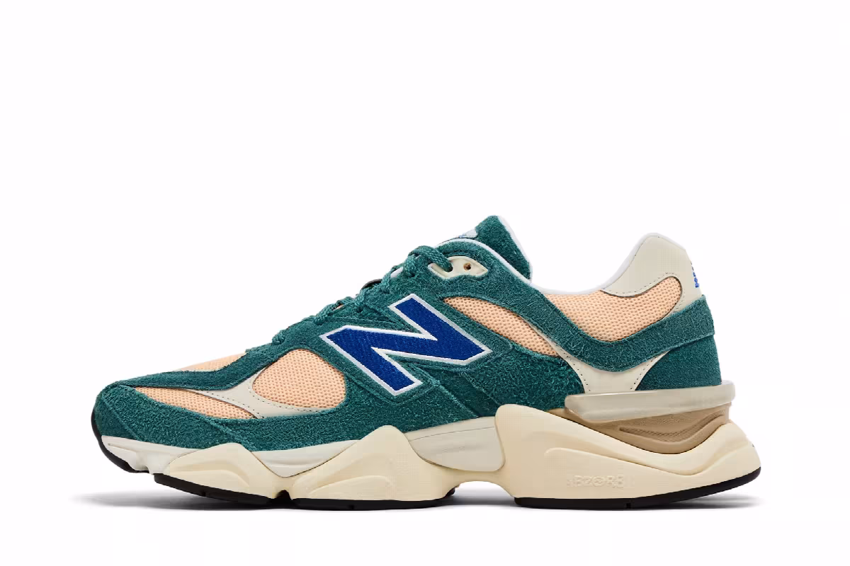 New Balance 9060 New Spruce Peach Blossom, view 4