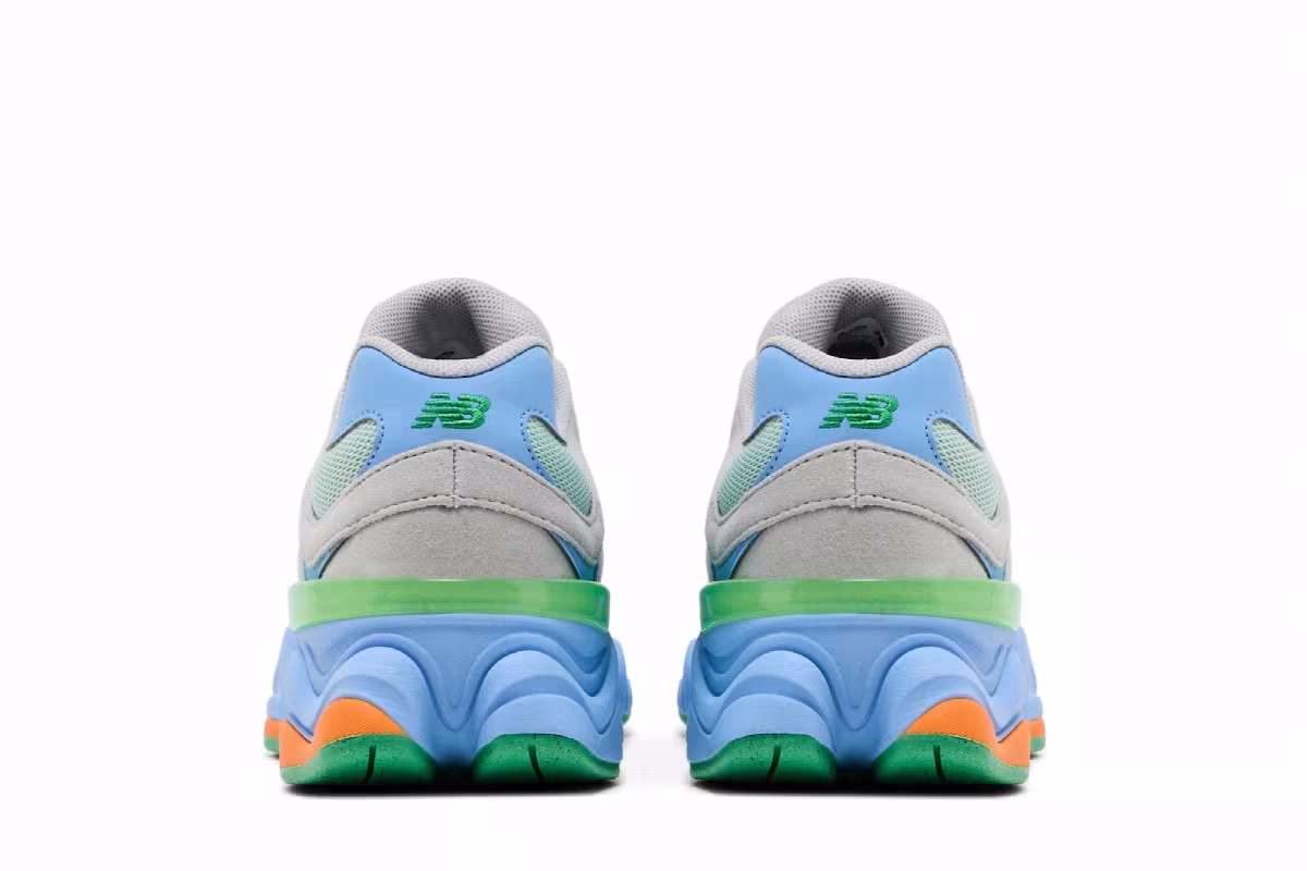 New Balance 9060 Big Kid Raincloud Electric Sky, view 7