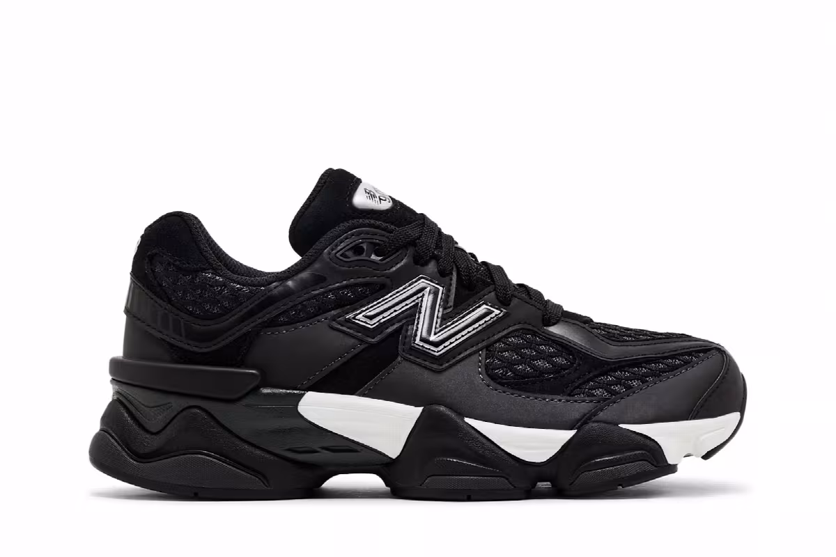 New Balance 9060 Big Kid Black Silver, view 2