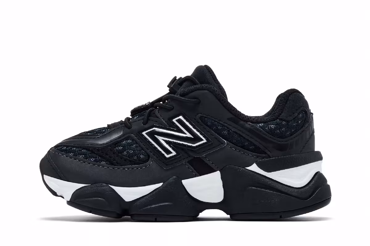 New Balance 9060 Toddler Black Silver, view 4