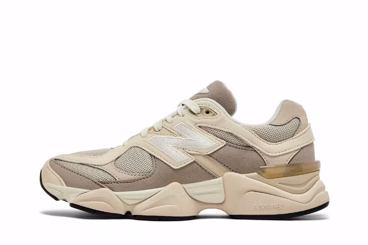 New Balance 9060 Big Kid Linen Timberwolf, view 4