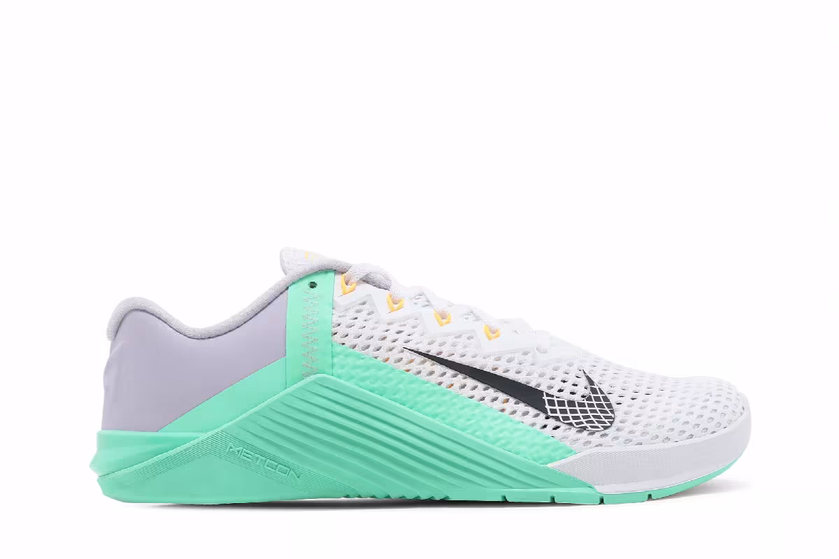 Nike Women's Metcon 6 White Infinite Lilac Green, view 2