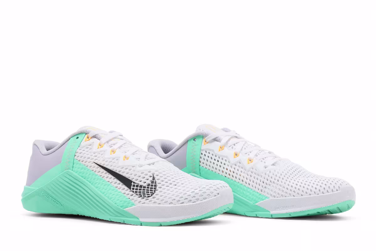 Nike Women's Metcon 6 White Infinite Lilac Green, view 9