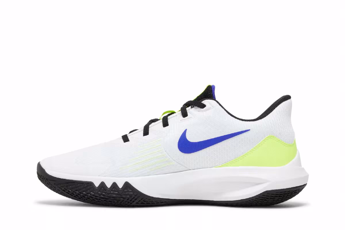 Nike Precision 5 White Barely Volt, view 4