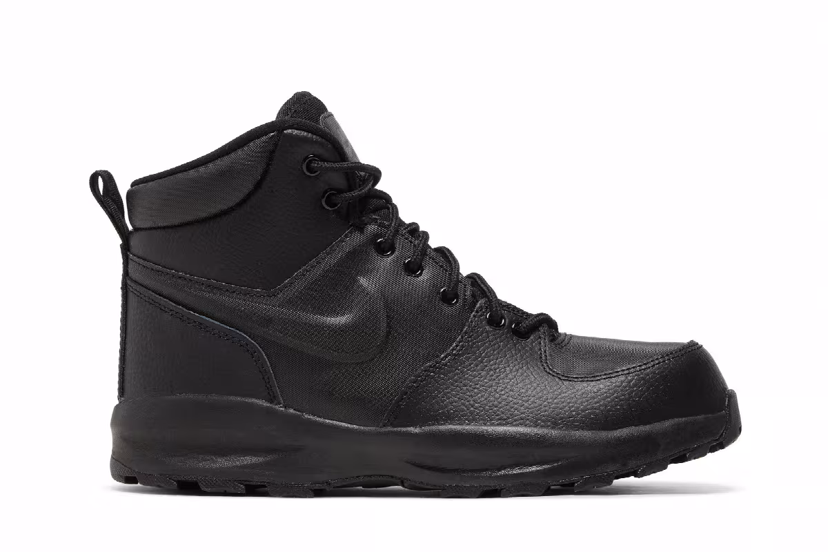 Nike Manoa Leather GS Triple Black, view 2