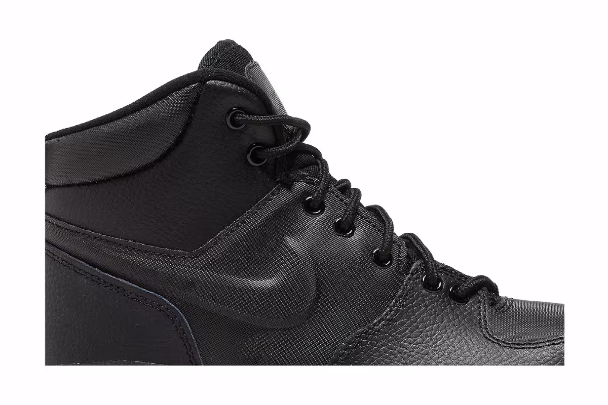 Nike Manoa Leather GS Triple Black, view 3