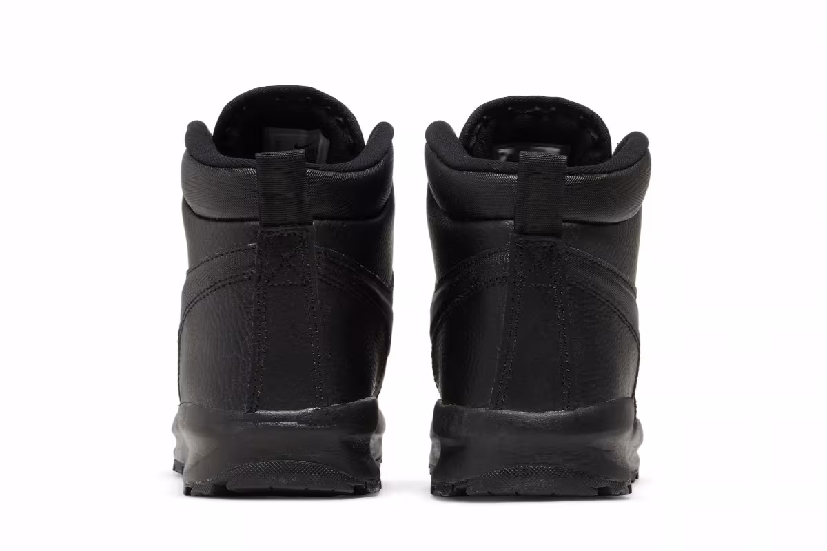 Nike Manoa Leather GS Triple Black, view 7