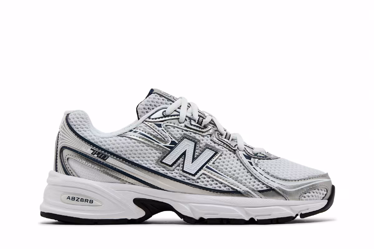 New Balance 740 Big Kid Navy White, view 2