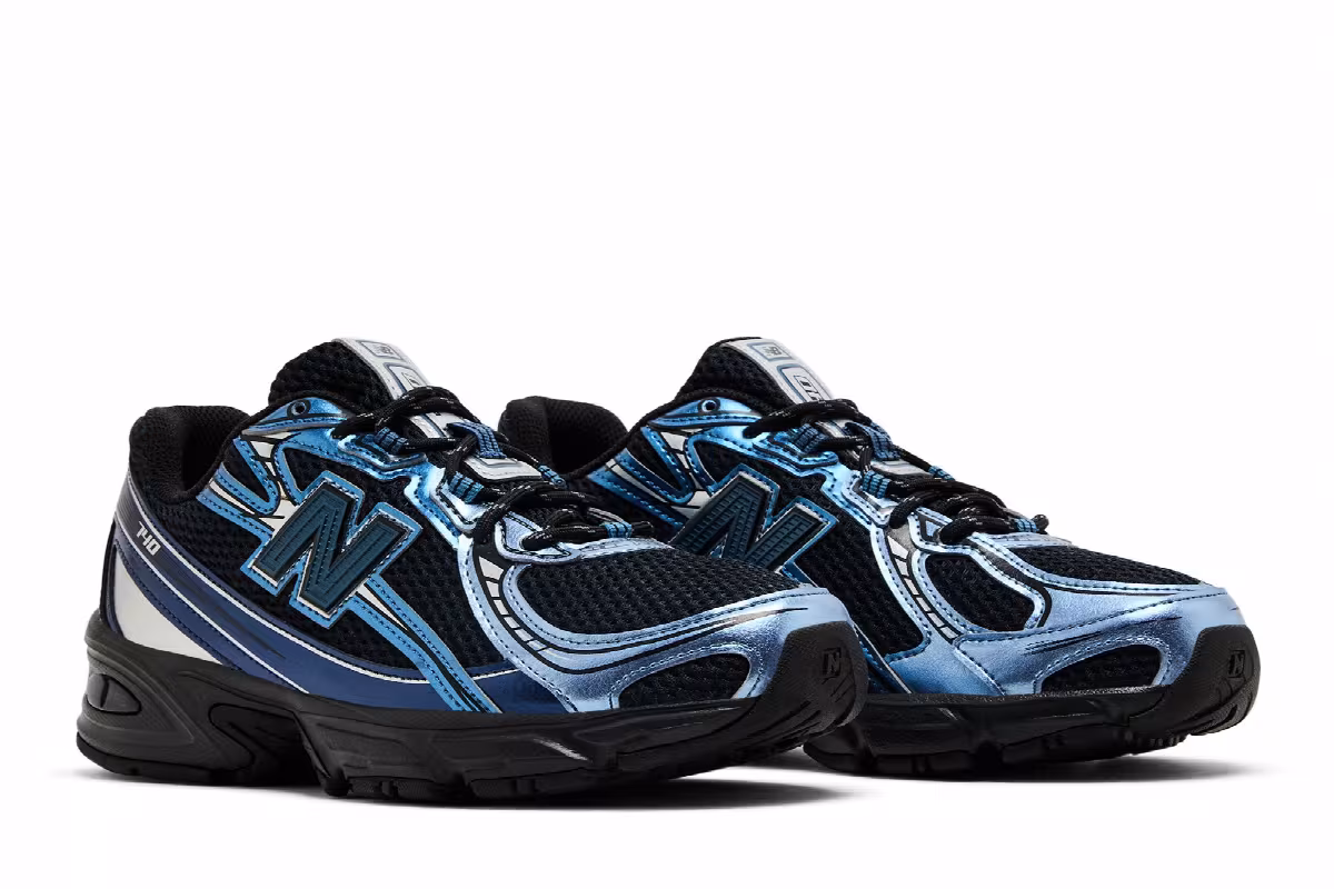 New Balance 740v2 Big Kid Shoreline Blue, view 9