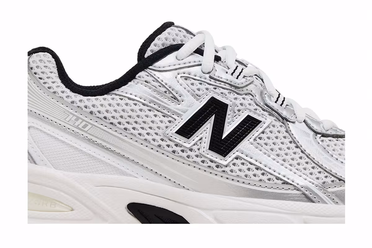 New Balance 740 Big Kid White Silver Black, view 3