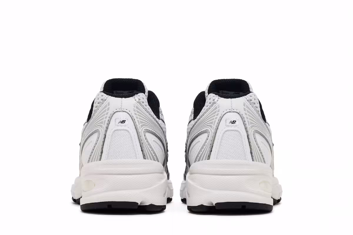 New Balance 740 Big Kid White Silver Black, view 7