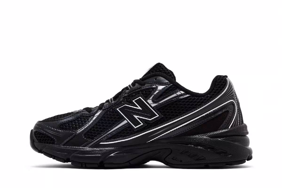 New Balance 740 Big Kid Wide Black Silver Metallic, view 4