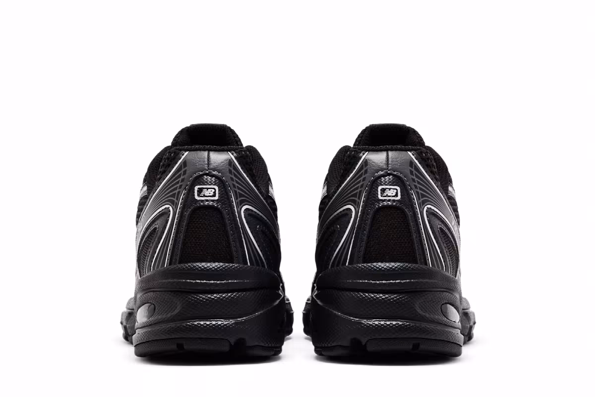 New Balance 740 Big Kid Wide Black Silver Metallic, view 7