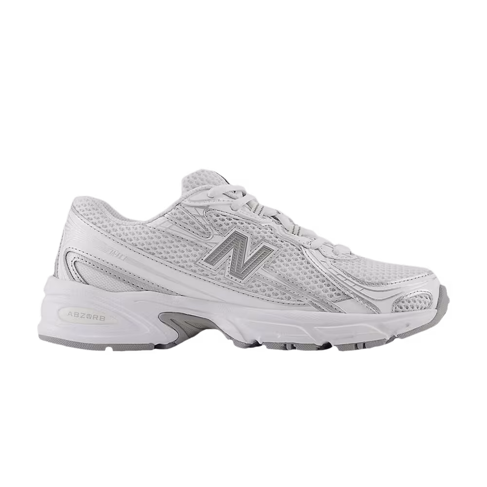 New Balance 740 Big Kid Wide White Silver Metallic