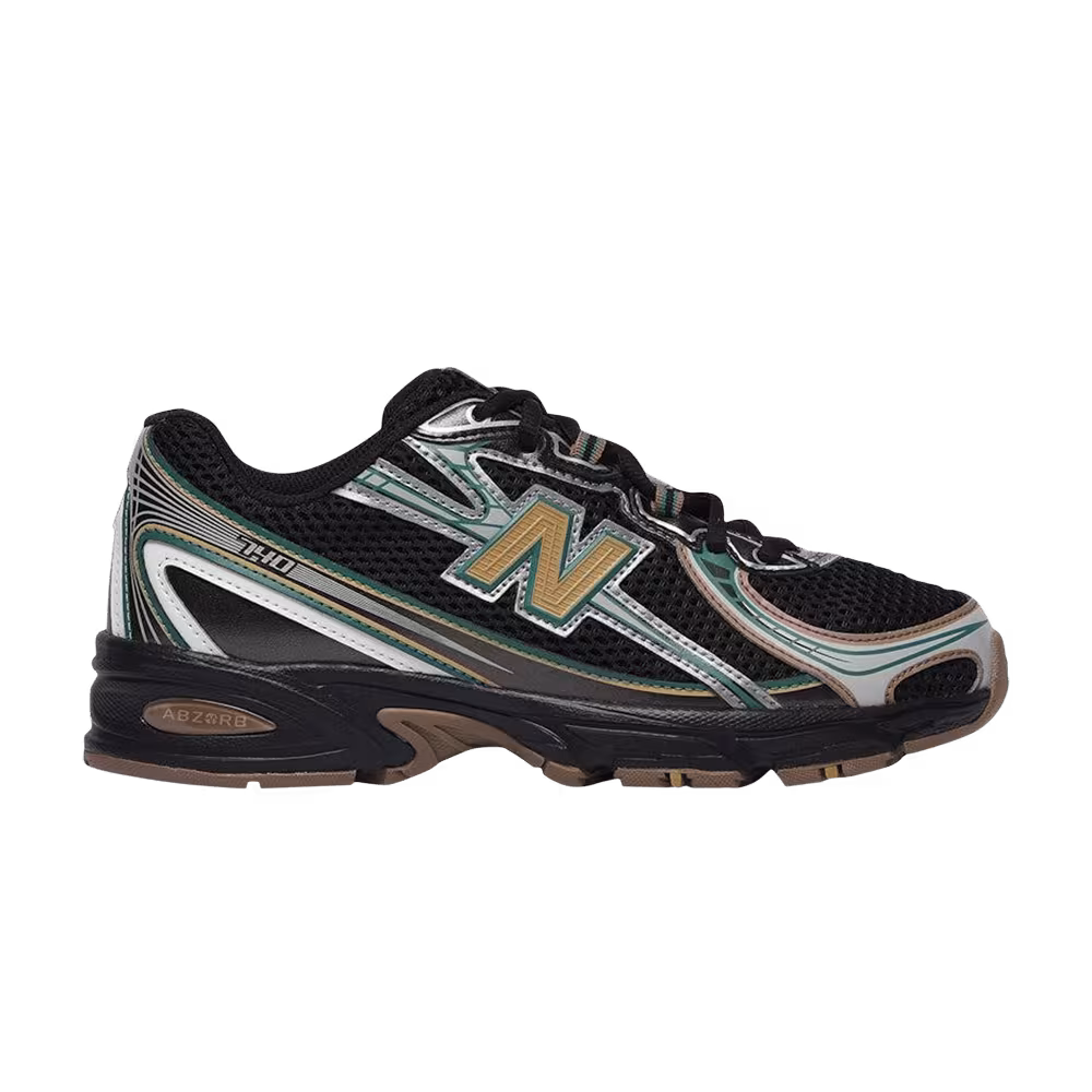 New Balance 740 Big Kid Black Grey Olive