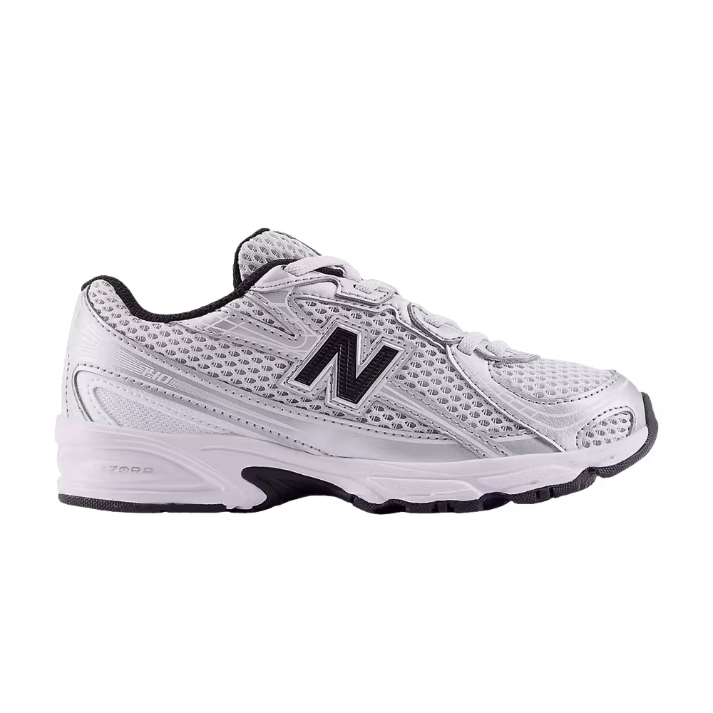 New Balance 740 Bungee Lace Little Kid Silver Metallic Black