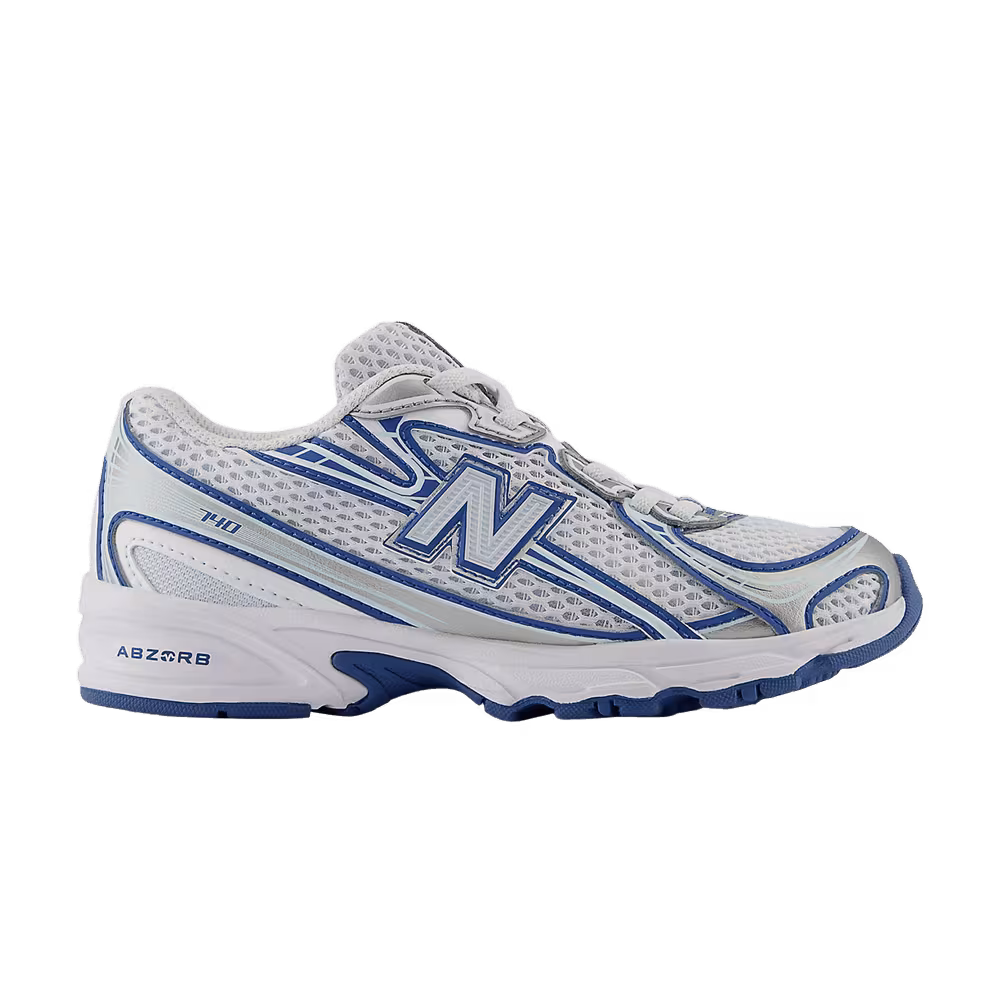 New Balance 740 Bungee Lace Little Kid Wide Ice Blue Sea Stone