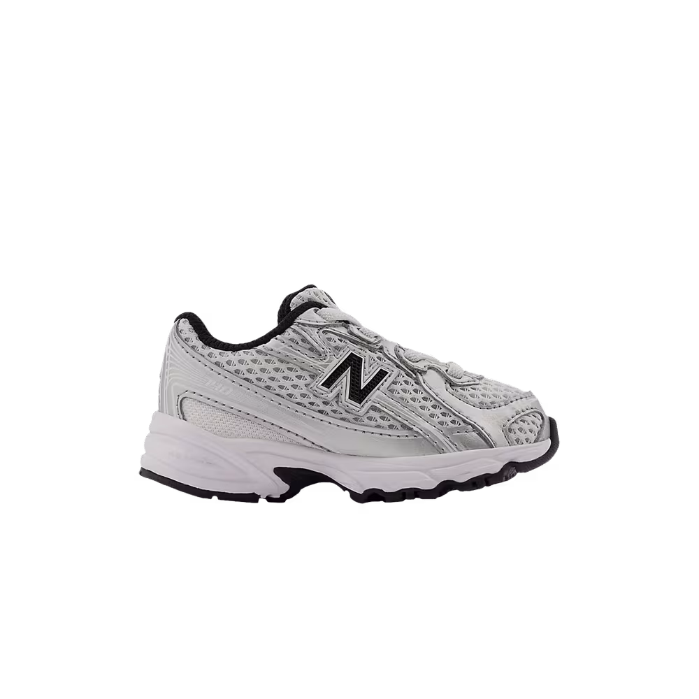 New Balance 740 Bungee Lace Toddler Silver Metallic Black