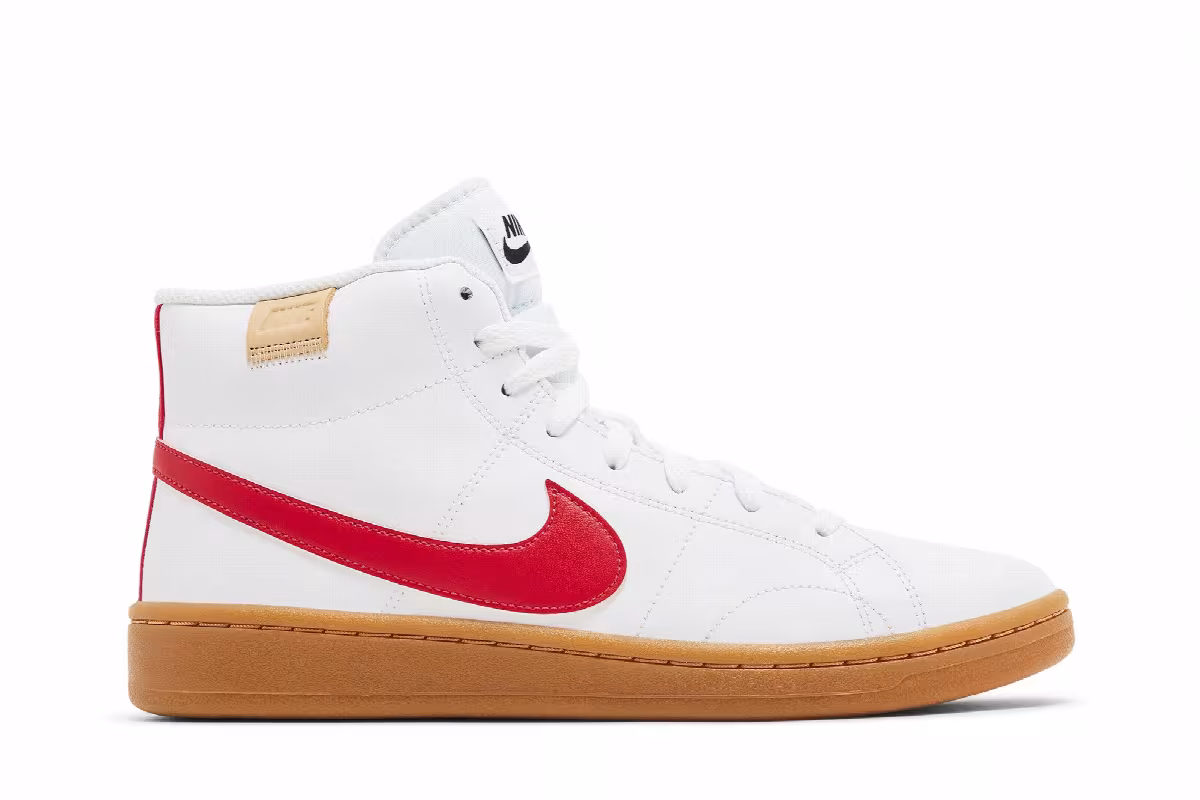 Nike Women's Court Royale 2 Mid White Siren Red Gum, view 2