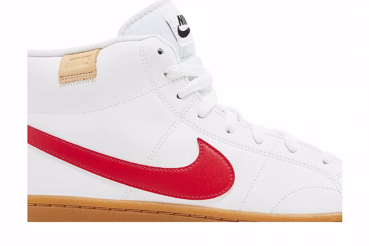 Nike Women's Court Royale 2 Mid White Siren Red Gum, view 3