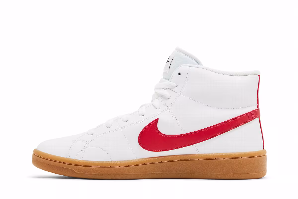 Nike Women's Court Royale 2 Mid White Siren Red Gum, view 4