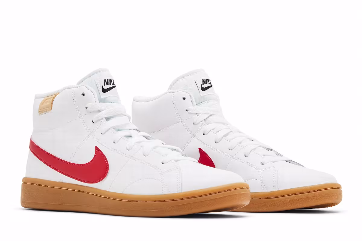 Nike Women's Court Royale 2 Mid White Siren Red Gum, view 9