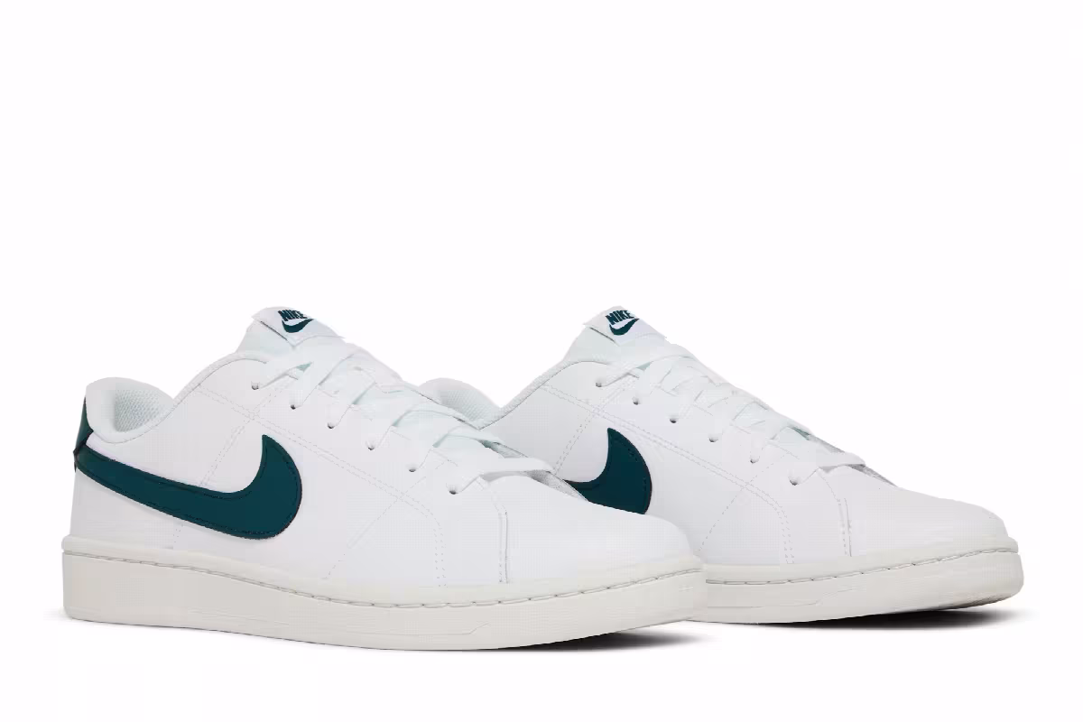Nike Court Royale 2 Low White Dark Teal Green, view 9