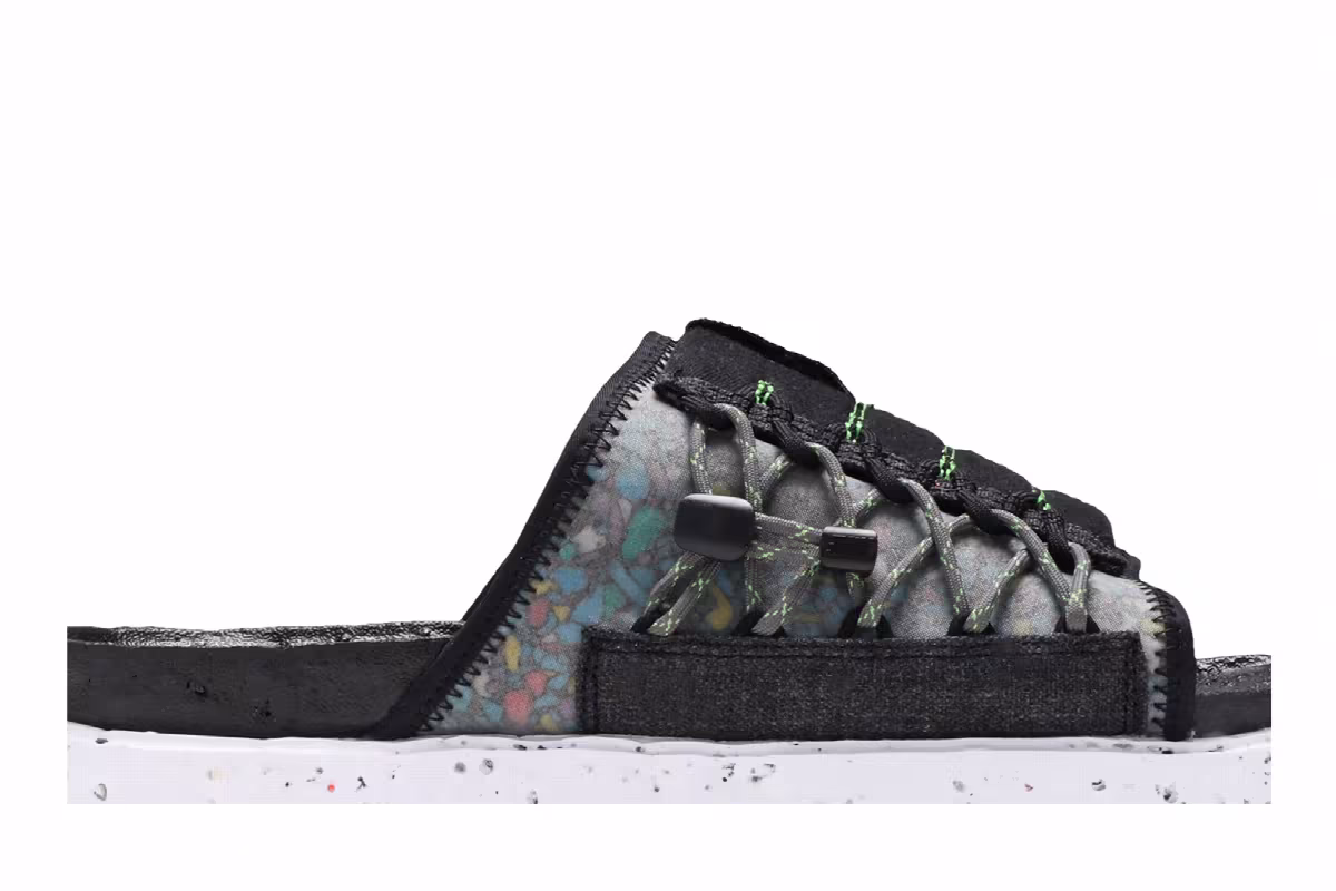Nike Asuna Crater Slide Black, view 3