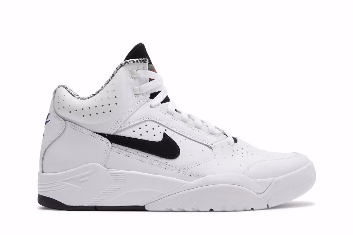 Nike Air Flight Lite Mid White Black 2021, view 2