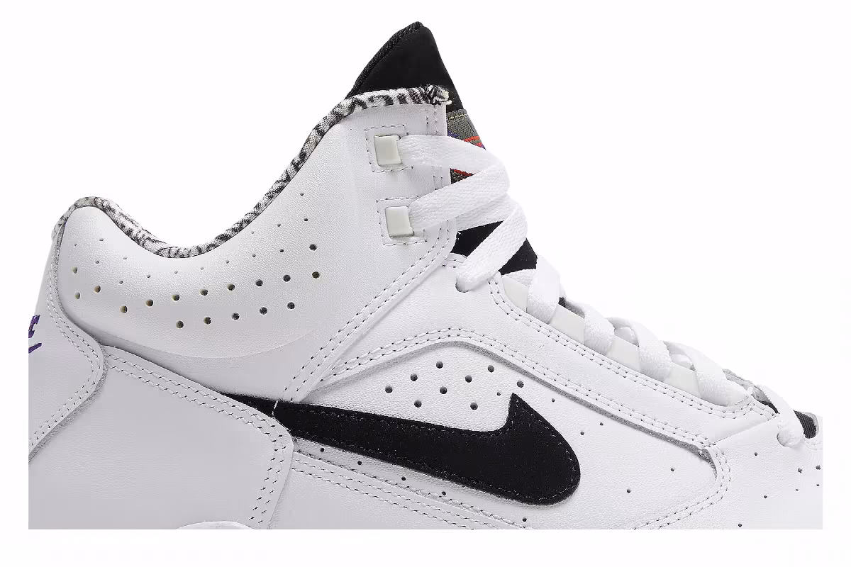 Nike Air Flight Lite Mid White Black 2021, view 3