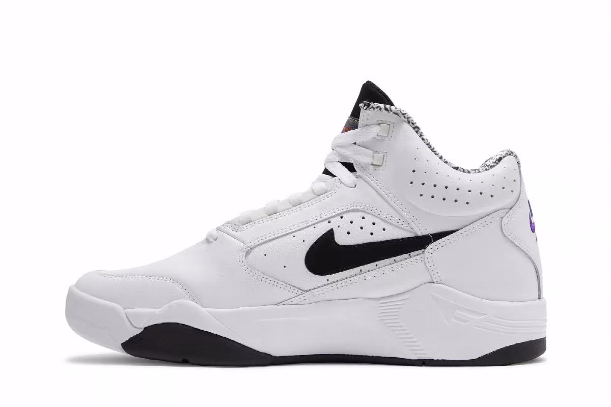 Nike Air Flight Lite Mid White Black 2021, view 4